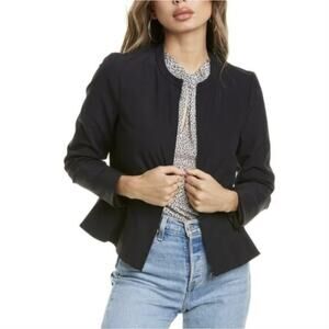 Rebecca Taylor Ava Zipper Front Peplum Jacket